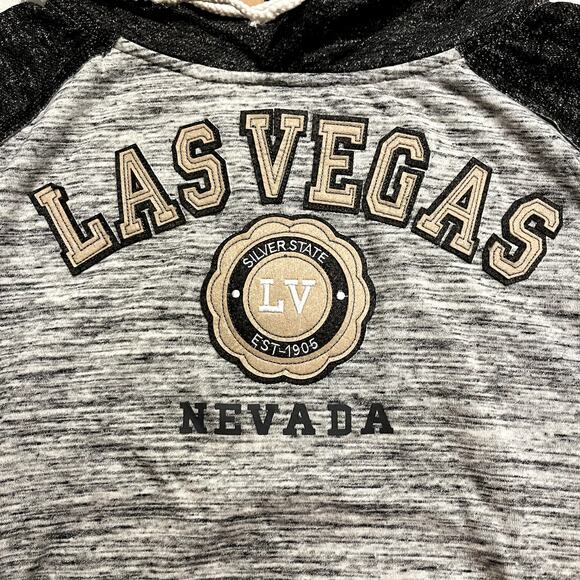 NWT Woman's Las Vegas Passion-I Hoodie Gray/White Hoodie Pullover XL - Picture 2 of 7